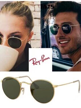 Authentic Ray-Ban Round Metal 3447 50 mm
